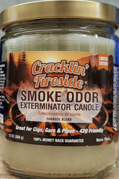 Smoke Odor Exterminator Candle Cracklin Fireside 13oz